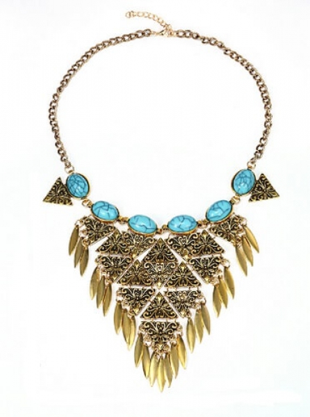 Boho Türkis Collier